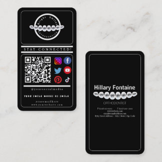 Restez connecté Carte de visite des médias sociaux