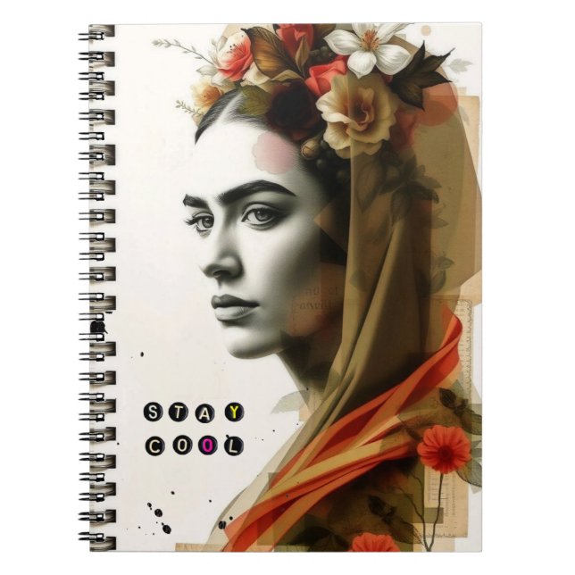 Restez Cool Boho Frida Retro Carnet (Devant)