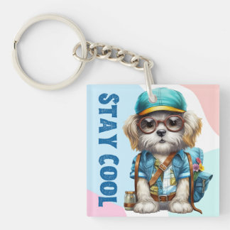 Restez Cool Chien Portant Des Lunettes Casquette R