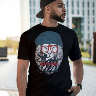 Restez Cool, Rugissez Fort – T-shirt Lion Chill ma