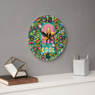 Restez Cool Star – Horloge Rétro Pop Art