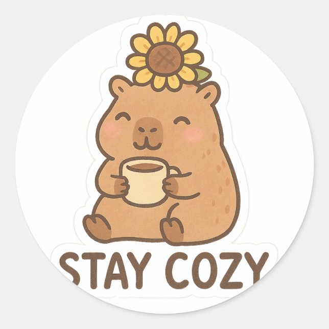 Restez Cosy Sticker esthétique - Ty Chaleureux & C (Devant)