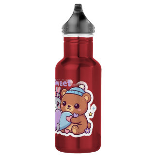 Restez doux Amis Animaux Kawaii Bouteille d'Eau Pa