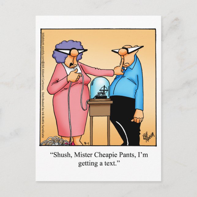 Restez en contact Carte Postale Humour "Spectickle (Devant)