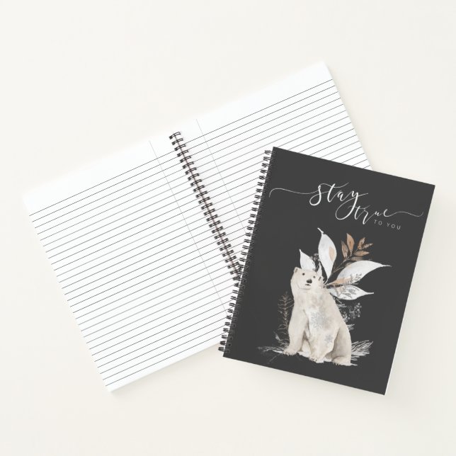 Restez Fidèle à Vous Ours Polaire Cahier - Soyez V (Intérieur)