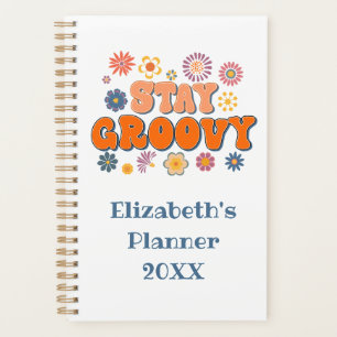 Restez Groovy Fleur de Pouvoir Rétro Annuel