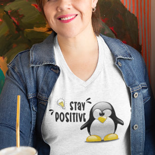 Restez Positif Avec Un Cartoon De Pingouin Drôle