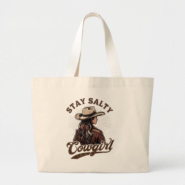 Restez Salty Cowgirl Sac fourre-tout | Sac Western (Devant)