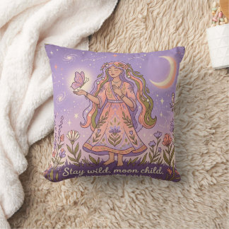 Restez Sauvage Enfant de la Lune Coussin de Lancem
