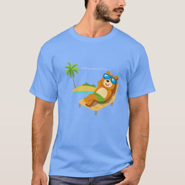 RESTING BEACH FACE Bauch Hippo Boynton T - Shirt (Vorderseite)
