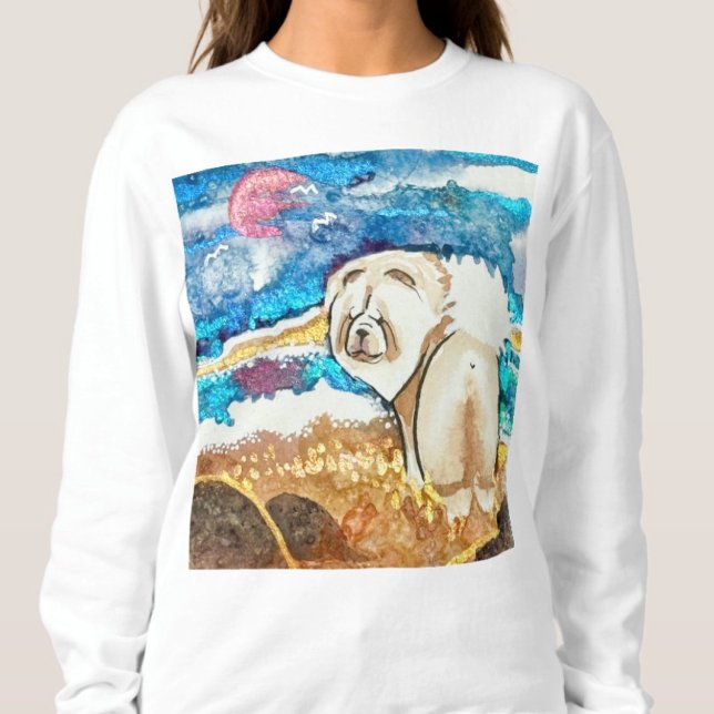 RESTING BEACH FACE Creme Sweatshirt (Von Creator hochgeladen)