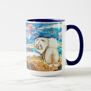 RESTING BEACH FACE Creme Tasse
