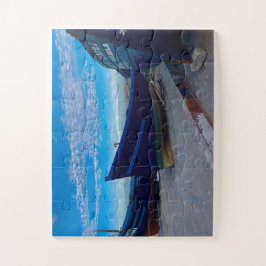 Resting Blue Boats on Essaouira Shore