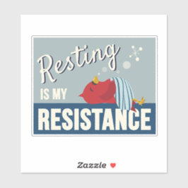 Resting is My Resistance Compact Rectangle Aufkleber
