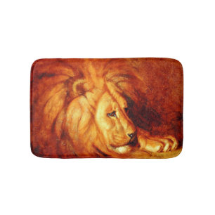 Resting Lion (von Abbott Handerson Thayer) Badematte