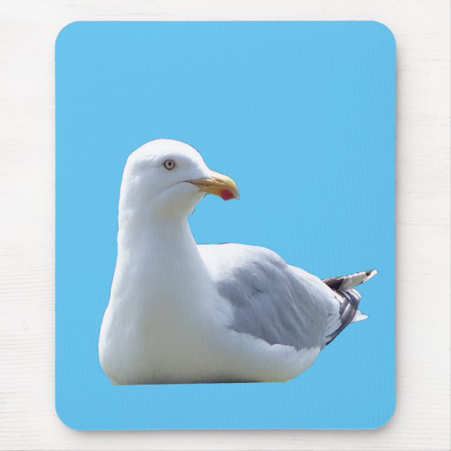 Resting Seagull Coastal Ocean Bird Nature Desk  Mousepad (Vorne)