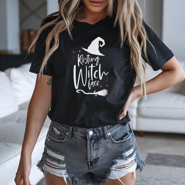Resting Witch Face Funny Halloween  Tri-Blend Shirt (Von Creator hochgeladen)
