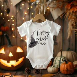 Resting Witch Face Happy Halloween | Wird Baby Strampler