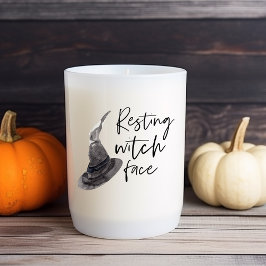 Resting Witch Face Happy Halloween | Wird Quadratischer Aufkleber