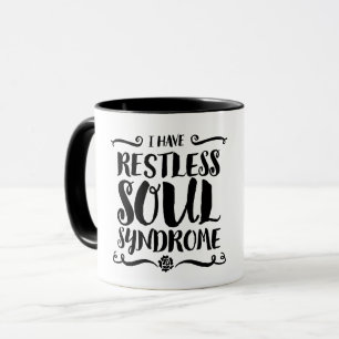 Restless Soul Syndrom Typografie Hippie Tasse