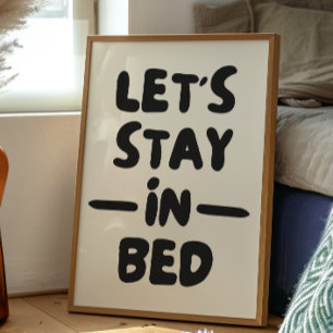 Restons au lit Impression de la décoration de la