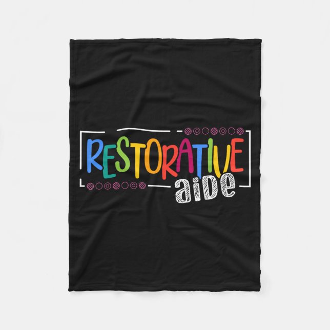 Restorative Aide Designs Unisex-Erwachsene Schwarz Fleecedecke (Vorderseite)