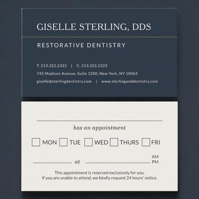 Restorative Dentistry Office Appointment Reminder Terminkarte (Von Creator hochgeladen)