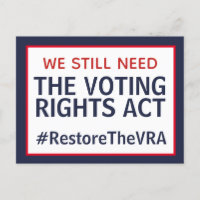 Restore the Voting Rights Act Postcard