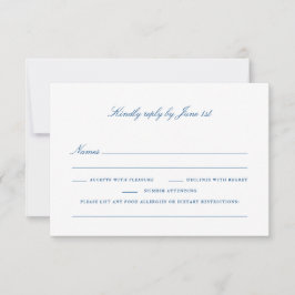 Restrictions alimentaires Carte RSVP - Deer Isle M
