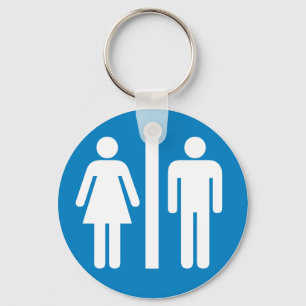 Restroom-Anlagen-Landstraßen-Zeichen Schlüsselanhänger