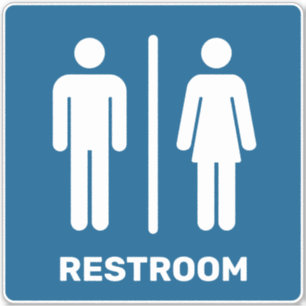 Restroom-Zeichen Aufkleber