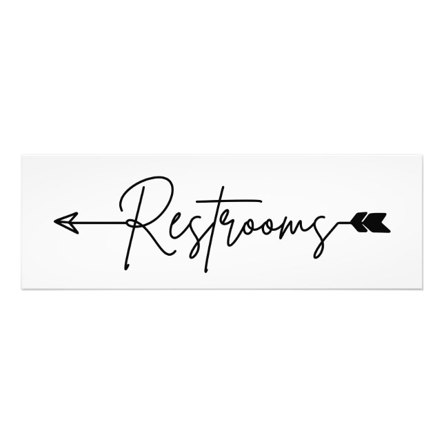 Restrooms richtung Zeichen verlassen, Party Pfeil  Fotodruck (Vorne)