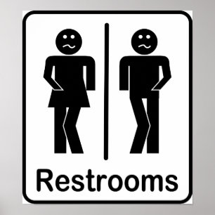 Restrooms-Schild Poster