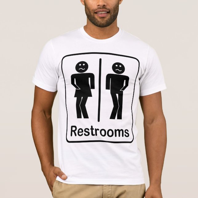 Restrooms Sign Mens T - Shirt (Vorderseite)