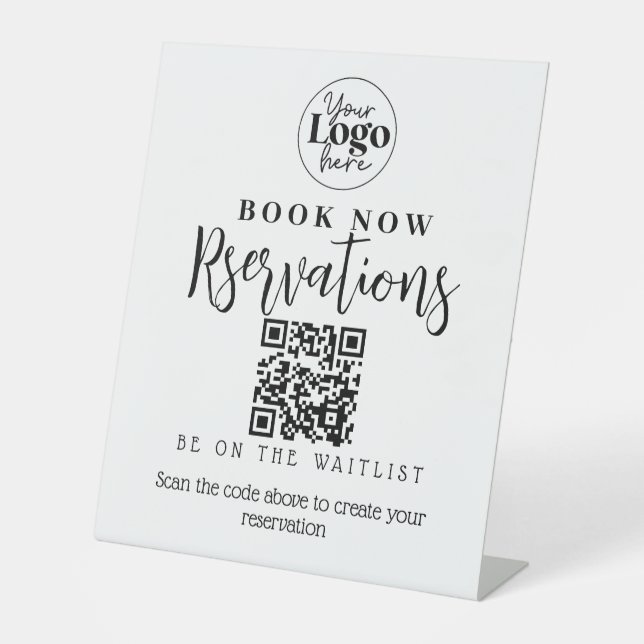 Restururant Reservierung QR Kleinunternehmen Sockelschild (Vorderseite)