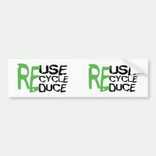 Resue recyceln verringern autoaufkleber