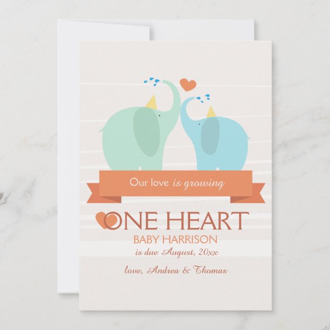 Résultat de notre amour Faire-part de grossesse (Devant)