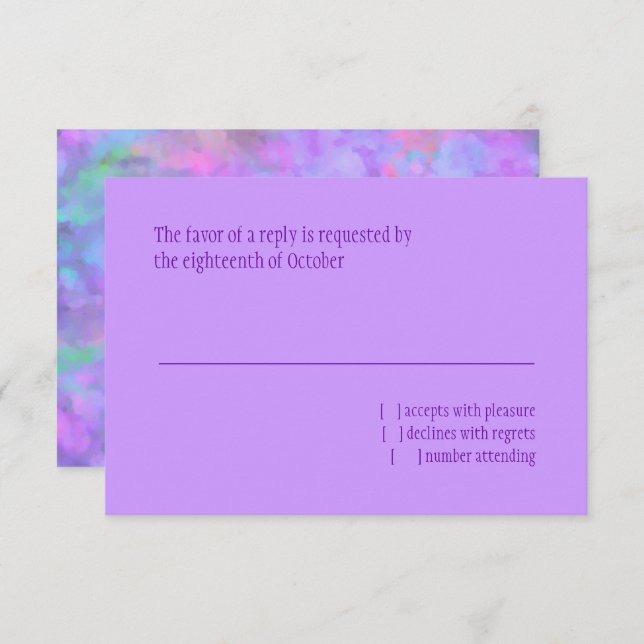 Résumé Bat mitzvah de conception RSVP (Devant / Derrière)