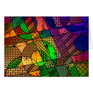 Résumé coloré avec des textures et des motifs