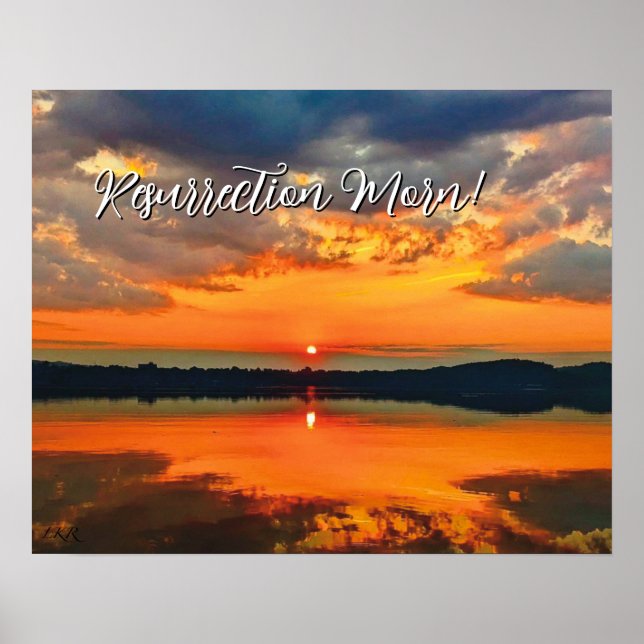 Resurrection Morning Glowing Clouds at Dawn Poster (Vorne)