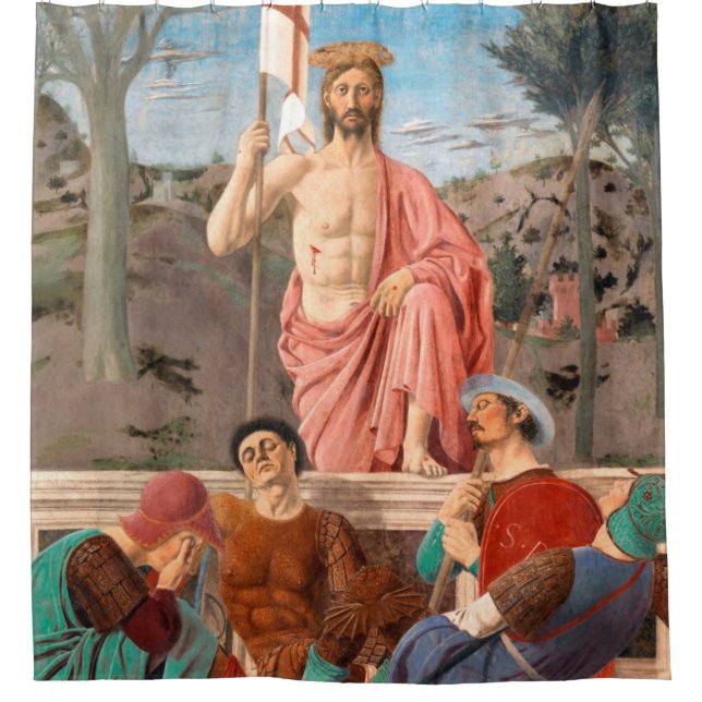 Resurrection Of Christ By Piero della Francesca Duschvorhang (Vorderseite)