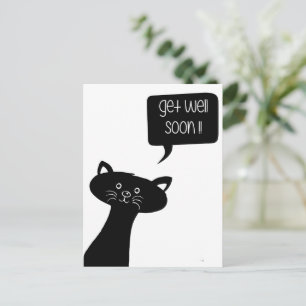 Rétablissez-vous vite ! Carte postale avec un mign