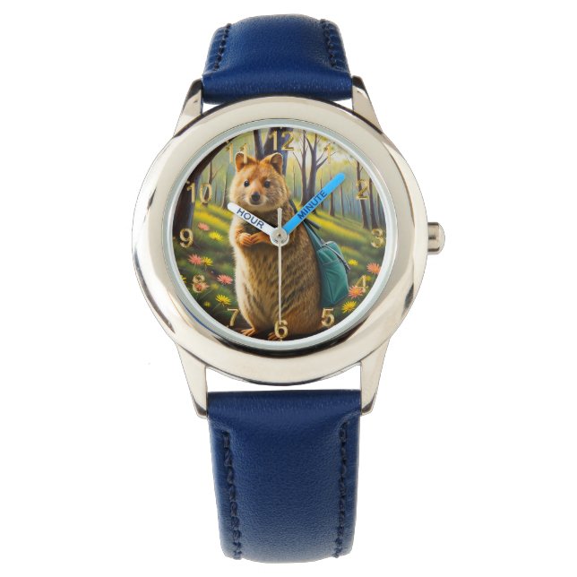 Retail Adventures: Mama Quokka geht einkaufen Armbanduhr (Vorderseite)