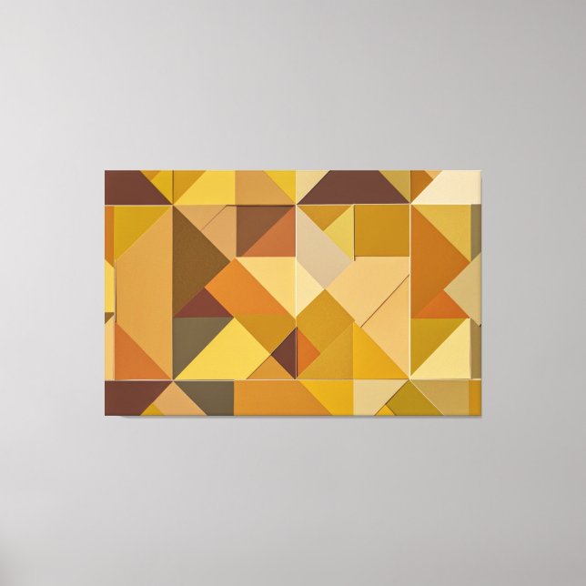 Retazos de Otoño: Abstracción Geométrica en Tonos  Leinwanddruck (Vorderseite)
