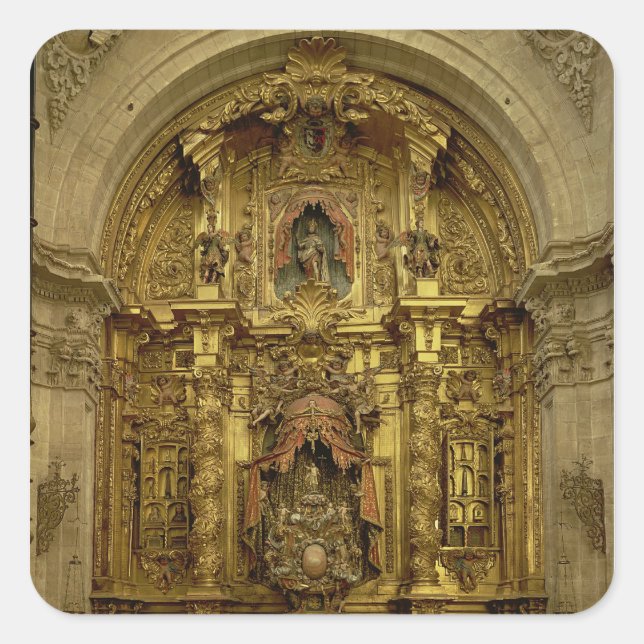 Retbar der Kapelle Sakrament Quadratischer Aufkleber (Vorderseite)