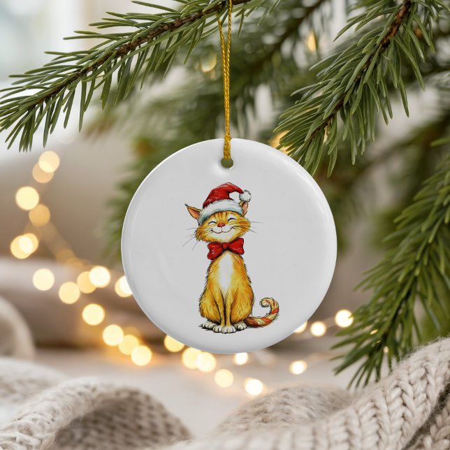 Retcue Cat's First Christmas in Furever Zuhause Keramik Ornament (Von Creator hochgeladen)