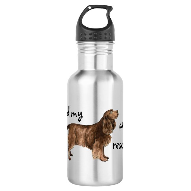 Retcue Field Spaniel Edelstahlflasche (Vorderseite)