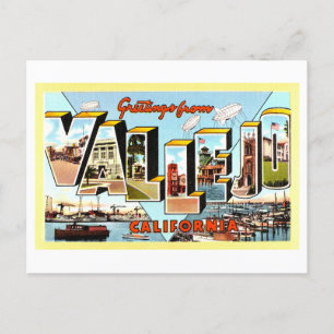 Retegrüsse aus Vallejo, Kalifornien, Postkarte