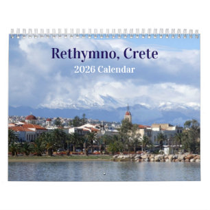 Rethymno Crete Greece 2025 Calendrier