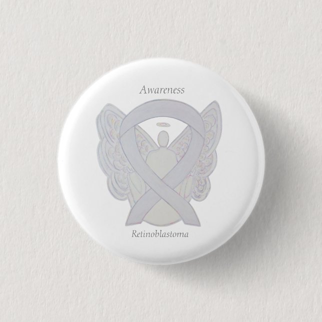 Retinoblastoma Weißes Button des Angel-Werks (Vorderseite)